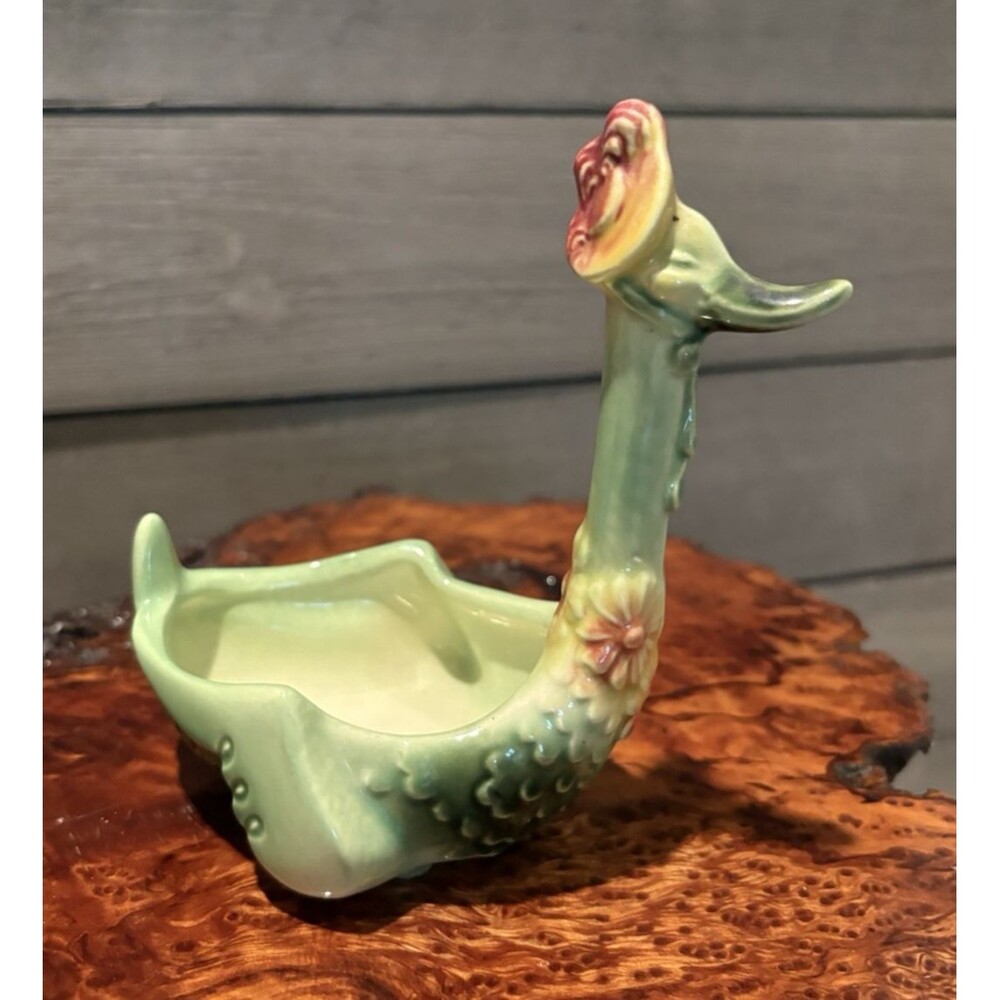 Vintage Small Hull USA Duchess Mother Goose Planter Trinket Dish